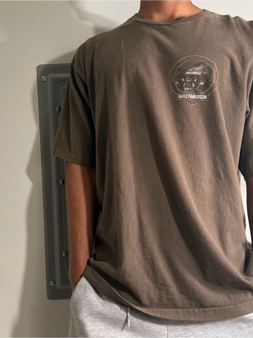 Harley-Davidson Brown  Logo Short Sleeve Tee